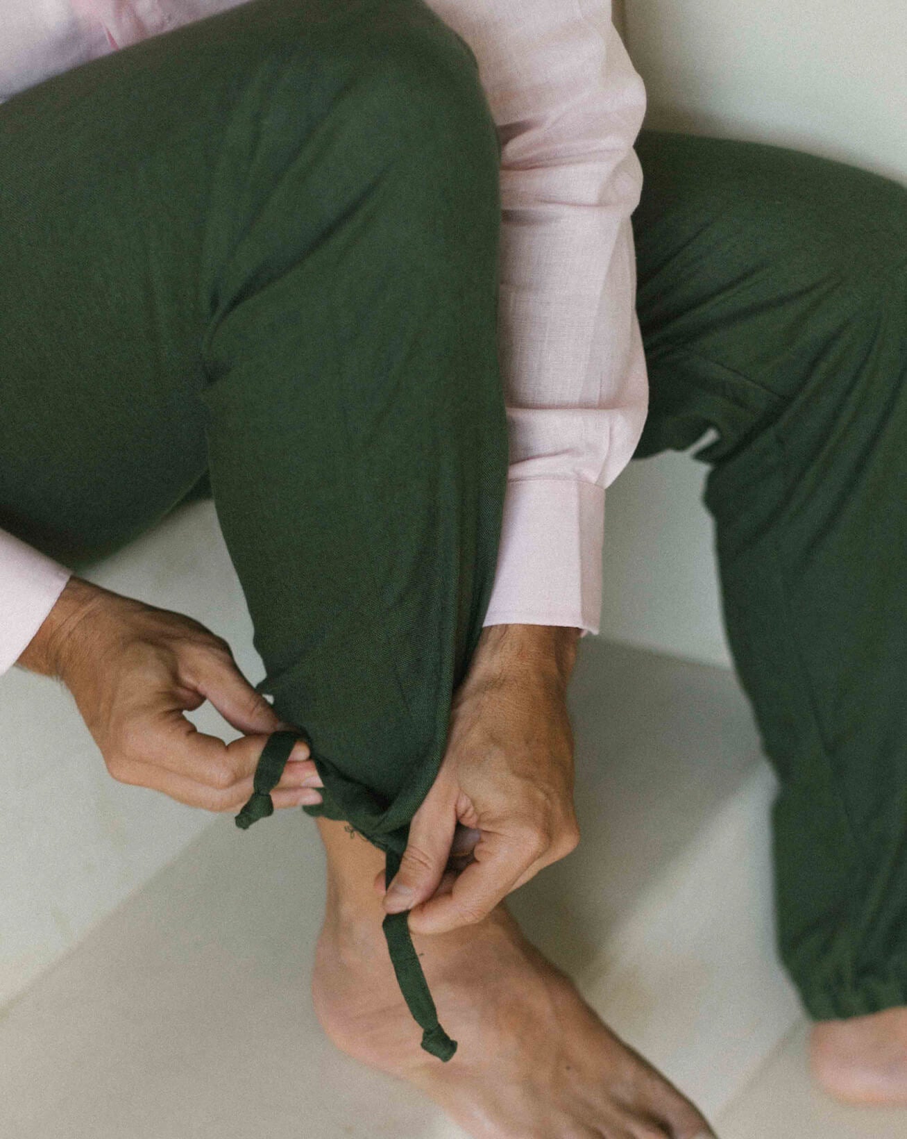 MYKONOS Linen Pant - Green - CRASQI