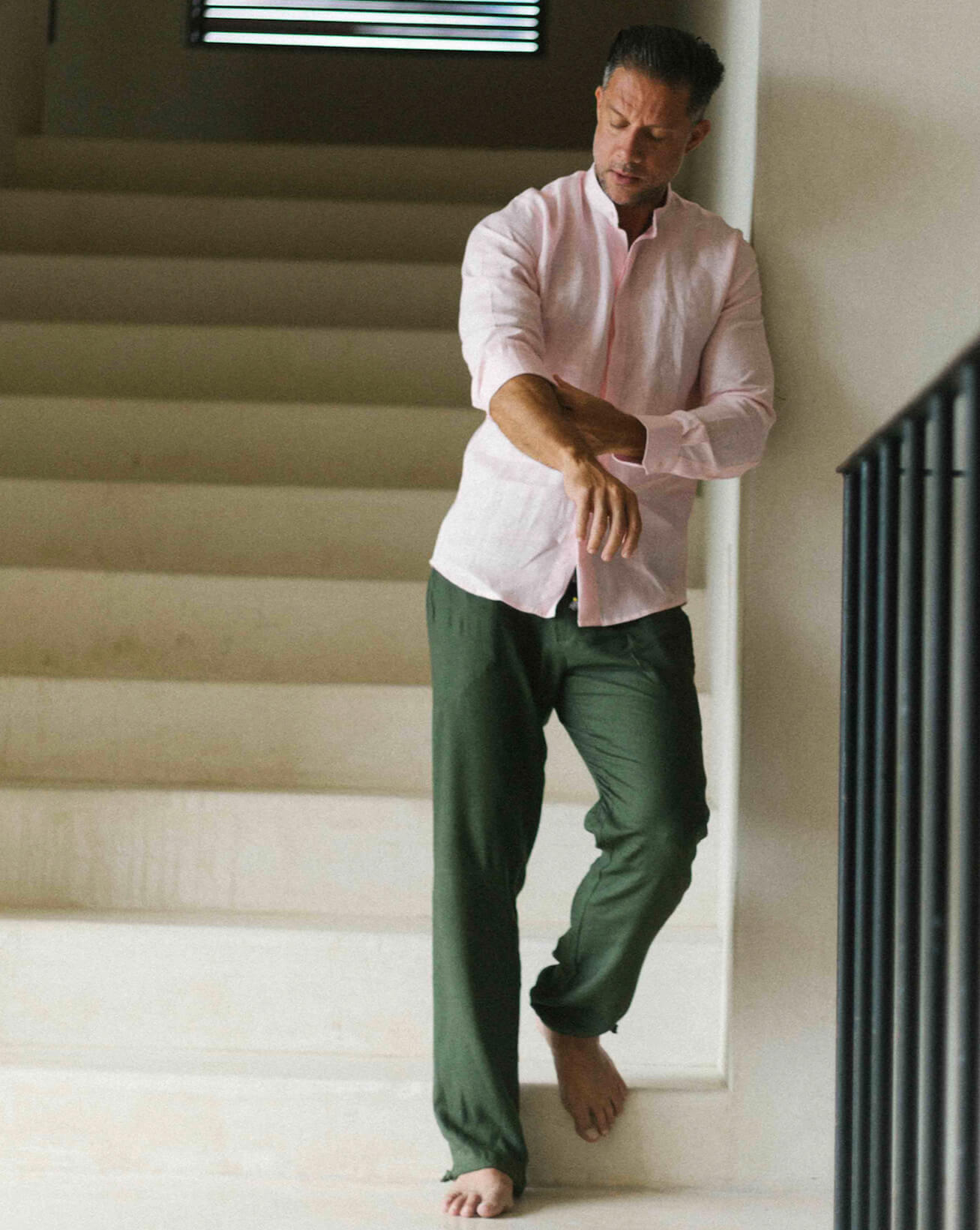 MYKONOS Linen Pant - Green - CRASQI
