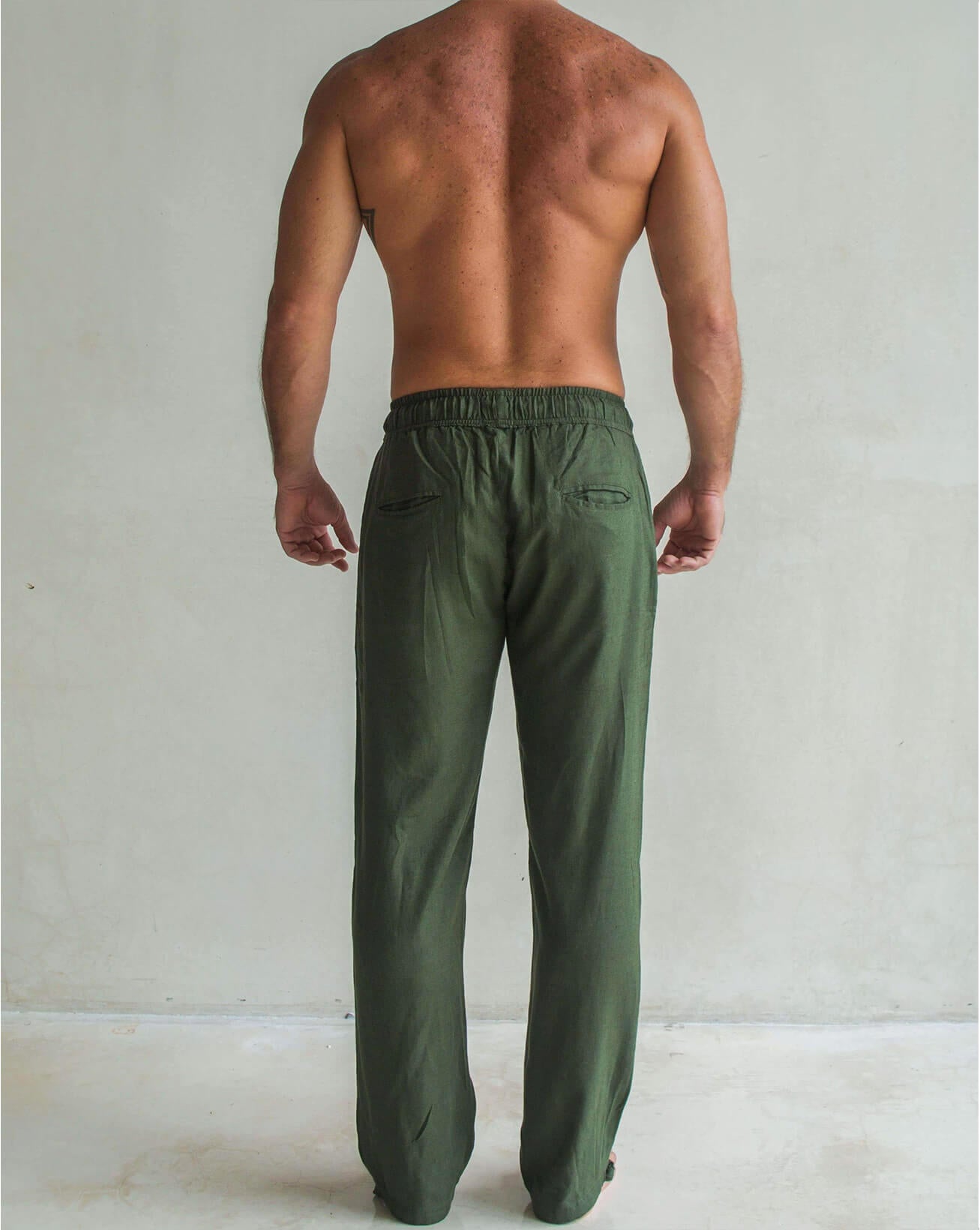 MYKONOS Linen Pant - Green - CRASQI