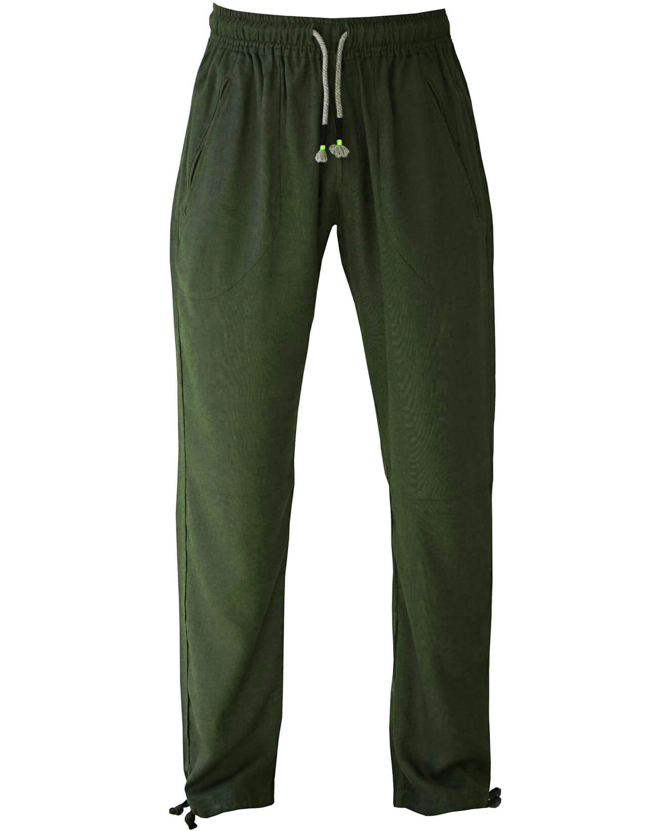 MYKONOS Linen Pant - Green - CRASQI
